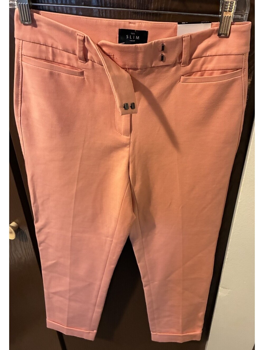 White House Black Market Red The Red Slim Crop Cuffed Pants Size 00 NWT
